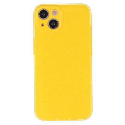 For iPhone 14 Plus Case Glittery Powder Jelly TPU Anti-drop Phone Back Cover