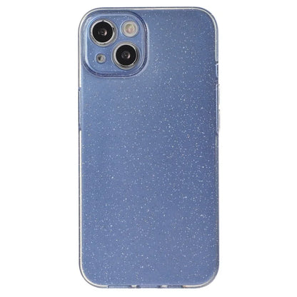 For iPhone 14 Plus Case Glittery Powder Jelly TPU Anti-drop Phone Back Cover
