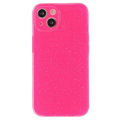 For iPhone 14 Plus Case Glittery Powder Jelly TPU Anti-drop Phone Back Cover