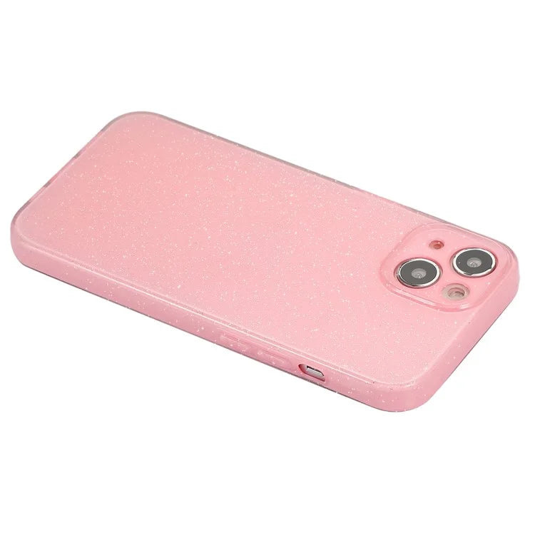 For iPhone 15 Plus Case Soft TPU Glittery Powder Anti-scratch Cellphone Cover
