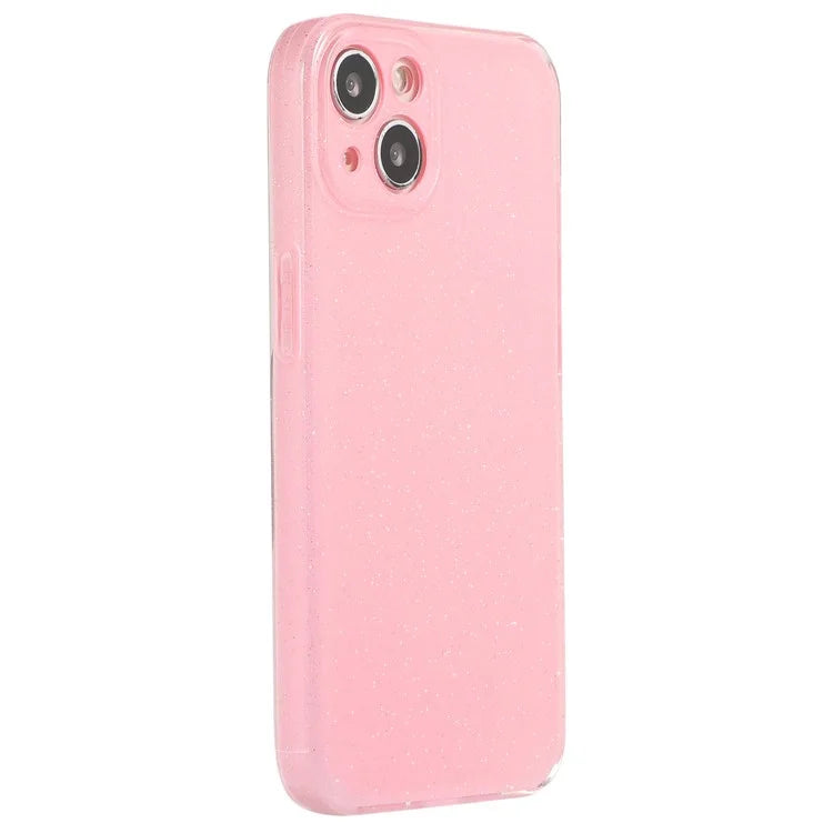 For iPhone 15 Plus Case Soft TPU Glittery Powder Anti-scratch Cellphone Cover