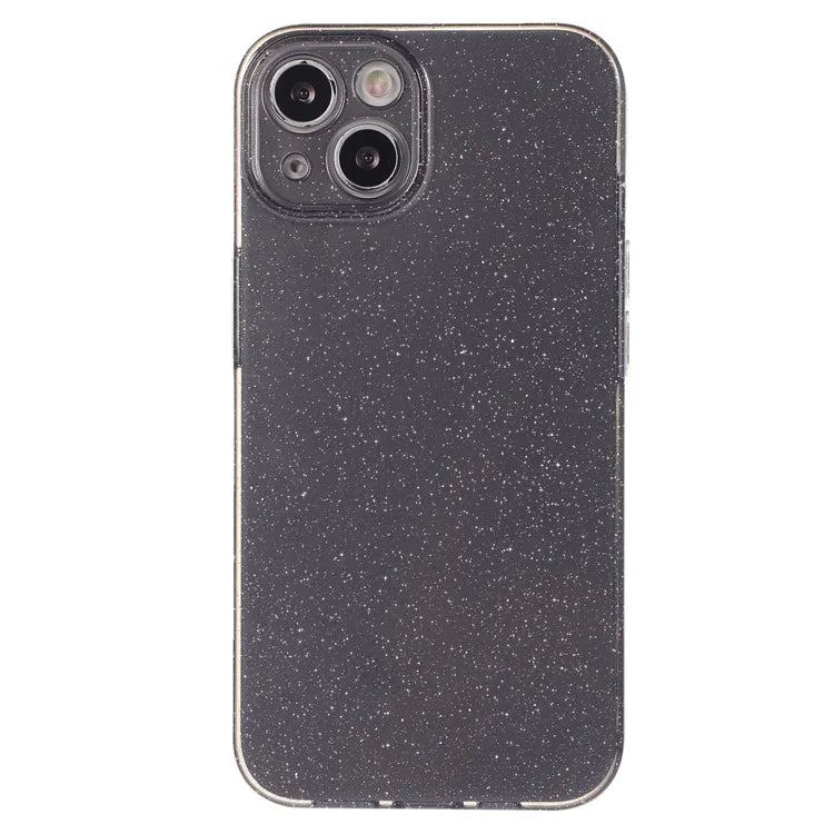 For iPhone 15 Plus Case Soft TPU Glittery Powder Anti-scratch Cellphone Cover