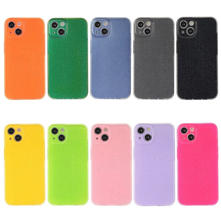 For iPhone 14 Case Glitter Powder Soft TPU Shockproof Jelly Phone Cover