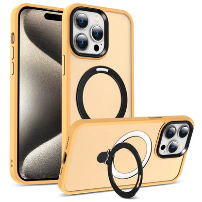 For iPhone 15 Pro Case Compatible with MagSafe Ring Kickstand TPU+PC Phone Cover