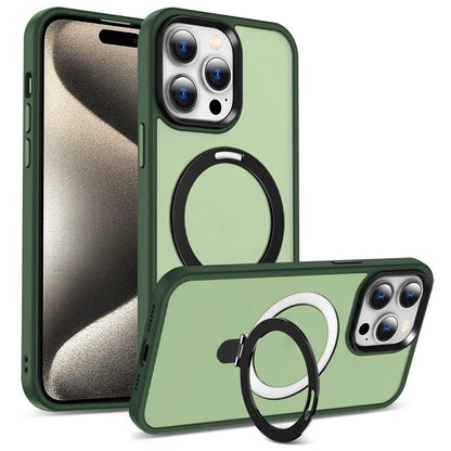 For iPhone 15 Pro Case Compatible with MagSafe Ring Kickstand TPU+PC Phone Cover