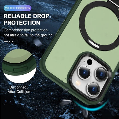 For iPhone 15 Pro Case Compatible with MagSafe Ring Kickstand TPU+PC Phone Cover