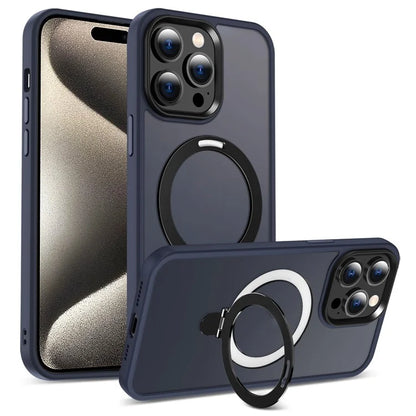 For iPhone 15 Pro Case Compatible with MagSafe Ring Kickstand TPU+PC Phone Cover