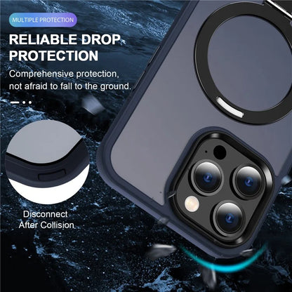 For iPhone 15 Pro Case Compatible with MagSafe Ring Kickstand TPU+PC Phone Cover