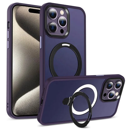 For iPhone 15 Pro Case Compatible with MagSafe Ring Kickstand TPU+PC Phone Cover