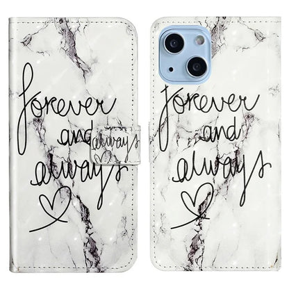 For iPhone 15 Wallet Case PU Leather Pattern Printing Stand Phone Cover