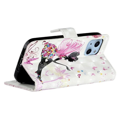For iPhone 15 Plus Leather Case Pattern Printing Stand Wallet Phone Cover
