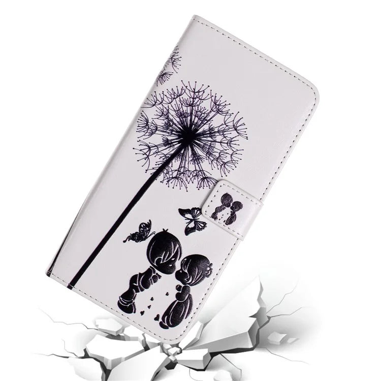 For iPhone 15 Plus Leather Case Pattern Printing Stand Wallet Phone Cover