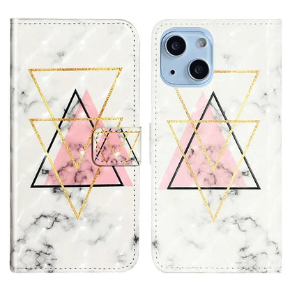 For iPhone 15 Plus Leather Case Pattern Printing Stand Wallet Phone Cover