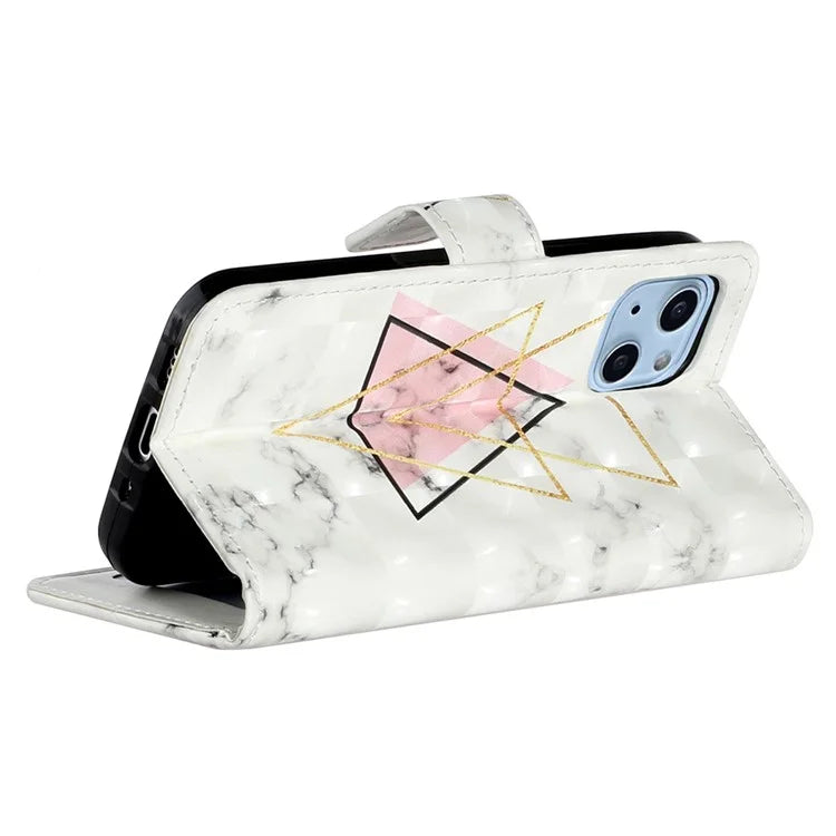 For iPhone 15 Plus Leather Case Pattern Printing Stand Wallet Phone Cover