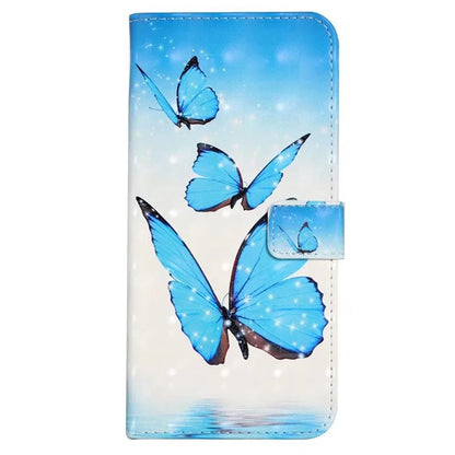 For iPhone 15 Pro Max Phone Case PU Leather Stand Pattern Printing Cover