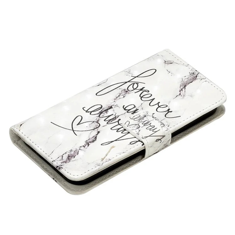 For iPhone 15 Pro Max Phone Case PU Leather Stand Pattern Printing Cover