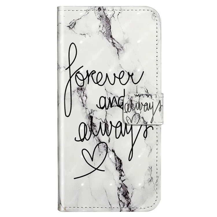 For iPhone 15 Pro Max Phone Case PU Leather Stand Pattern Printing Cover