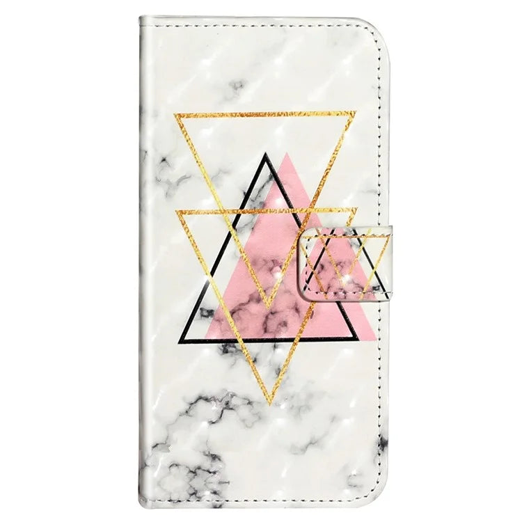 For iPhone 15 Pro Max Phone Case PU Leather Stand Pattern Printing Cover