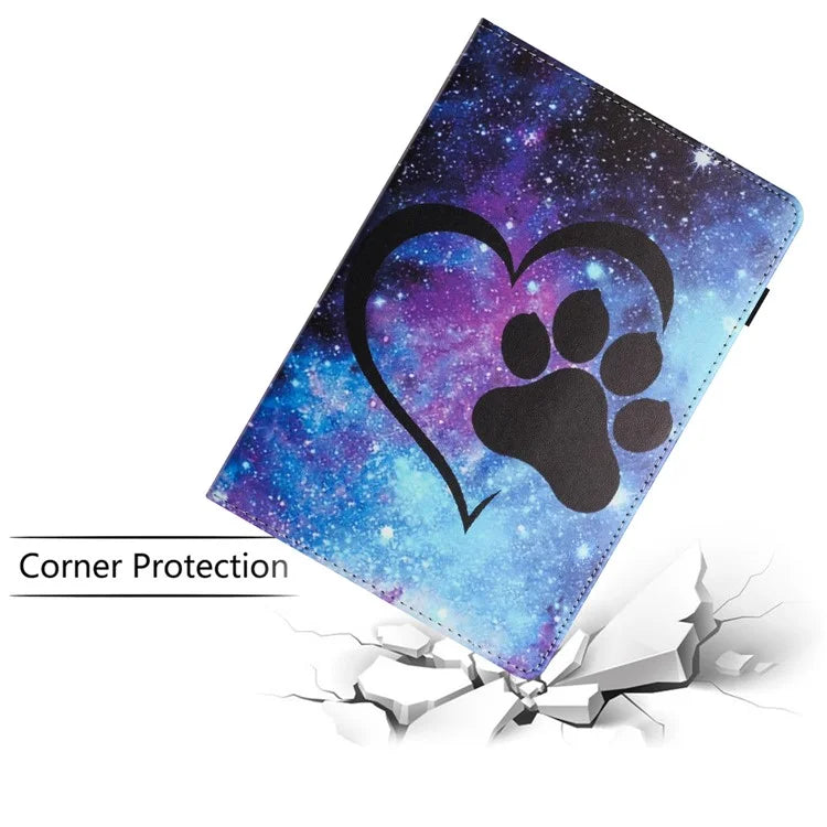 For Samsung Galaxy Tab A9 PU Leather Case Pattern Printing Tablet Cover with Card Holder