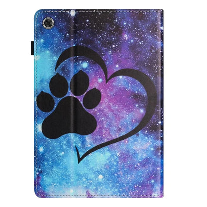 For Samsung Galaxy Tab A9 PU Leather Case Pattern Printing Tablet Cover with Card Holder
