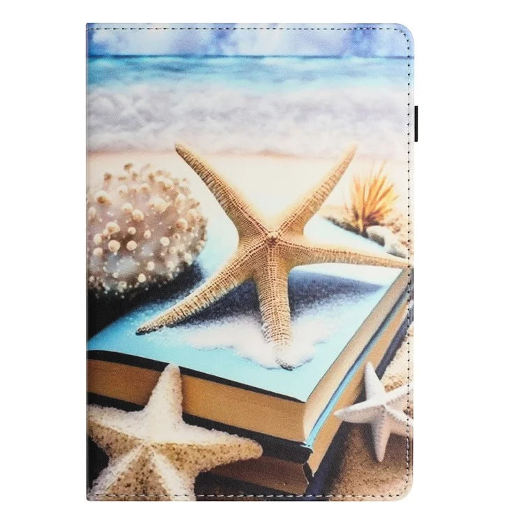 For Samsung Galaxy Tab A9 PU Leather Case Pattern Printing Tablet Cover with Card Holder