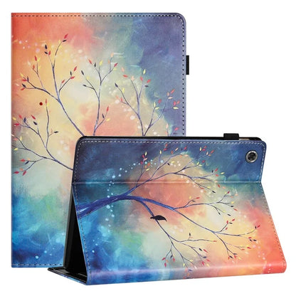 For Samsung Galaxy Tab A9 PU Leather Case Pattern Printing Tablet Cover with Card Holder
