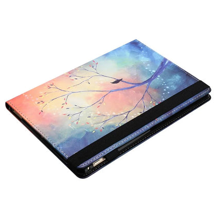 For Samsung Galaxy Tab A9 PU Leather Case Pattern Printing Tablet Cover with Card Holder