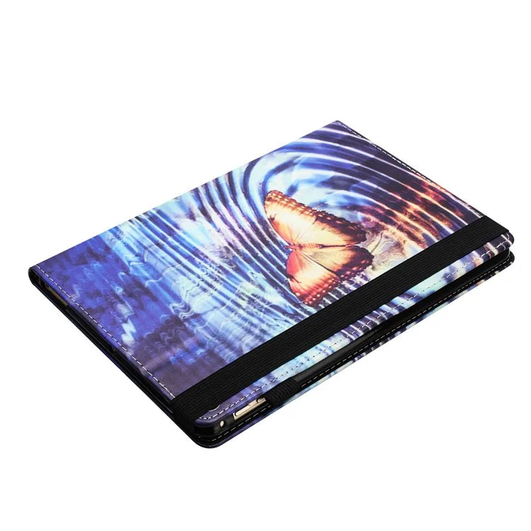 For Samsung Galaxy Tab A9 PU Leather Case Pattern Printing Tablet Cover with Card Holder