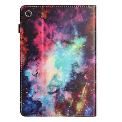 For Samsung Galaxy Tab A9 PU Leather Case Pattern Printing Tablet Cover with Card Holder