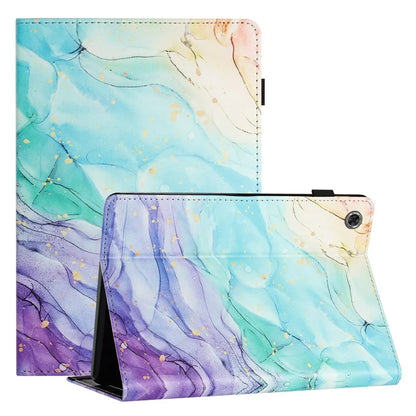 For Samsung Galaxy Tab A9 PU Leather Case Pattern Printing Tablet Cover with Card Holder