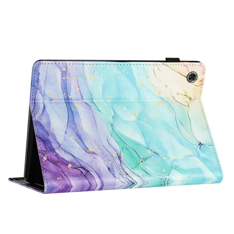 For Samsung Galaxy Tab A9 PU Leather Case Pattern Printing Tablet Cover with Card Holder