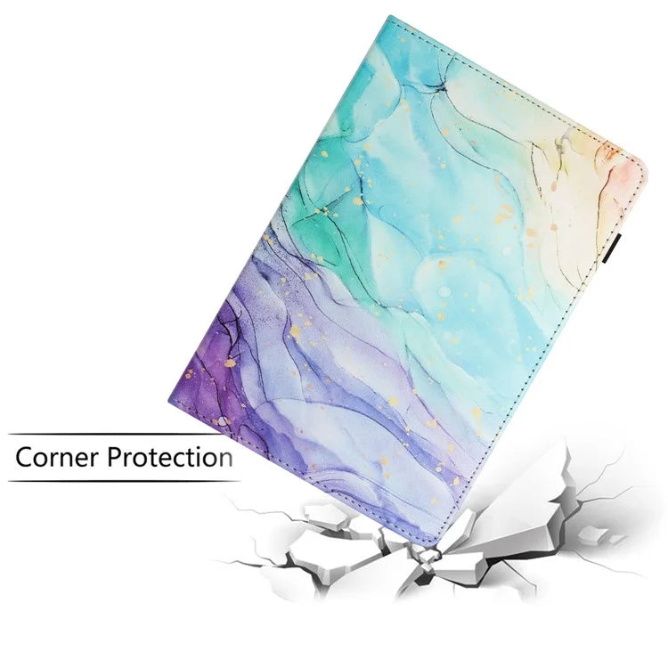 For Samsung Galaxy Tab A9 PU Leather Case Pattern Printing Tablet Cover with Card Holder