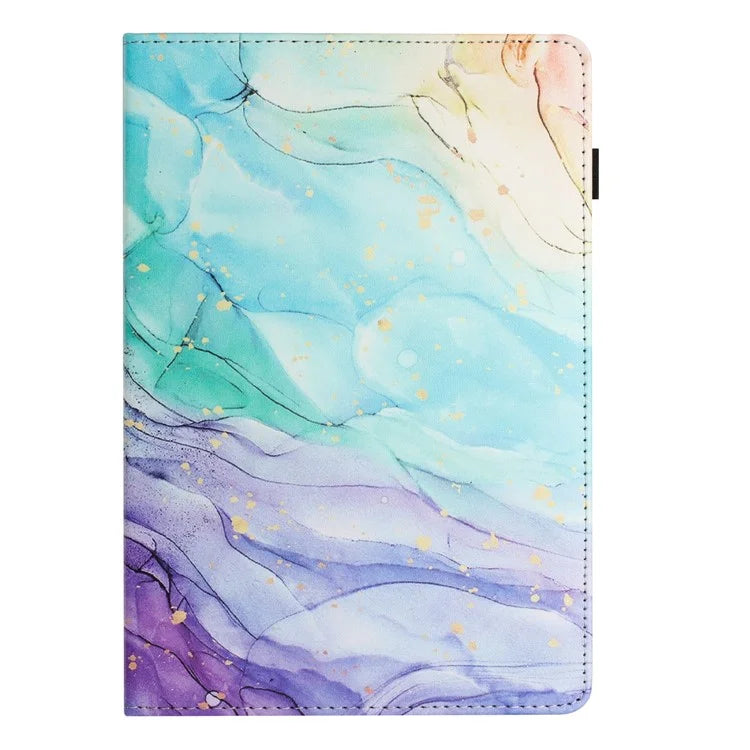 For Samsung Galaxy Tab A9 PU Leather Case Pattern Printing Tablet Cover with Card Holder
