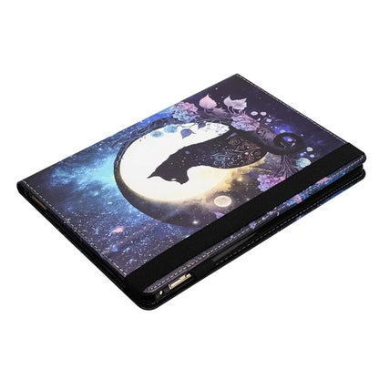 For Samsung Galaxy Tab A9 PU Leather Case Pattern Printing Tablet Cover with Card Holder