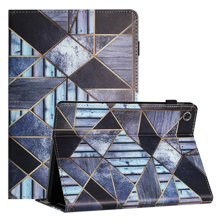 For Samsung Galaxy Tab A9 PU Leather Case Pattern Printing Tablet Cover with Card Holder