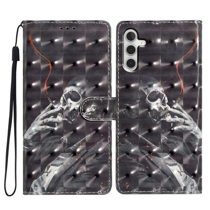 For Samsung Galaxy A13 5G Case PU Leather 3D Pattern Printing Stand Cover with Strap