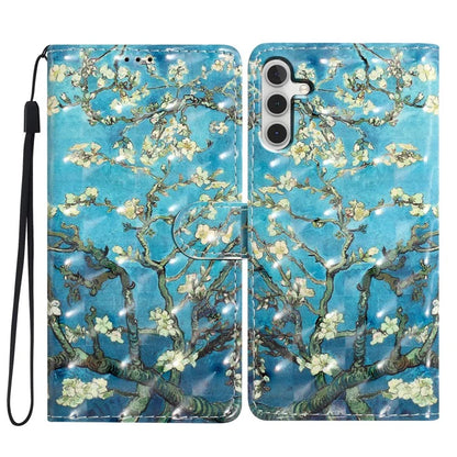 For Samsung Galaxy A13 5G Case PU Leather 3D Pattern Printing Stand Cover with Strap