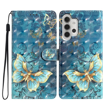 For Samsung Galaxy A13 4G Case 3D Pattern Printing PU Leather Walle Phone Cover with Strap