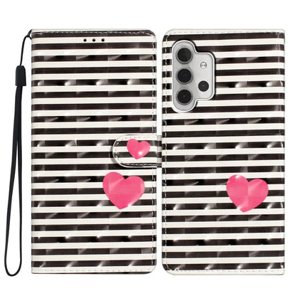 For Samsung Galaxy A13 4G Case 3D Pattern Printing PU Leather Walle Phone Cover with Strap