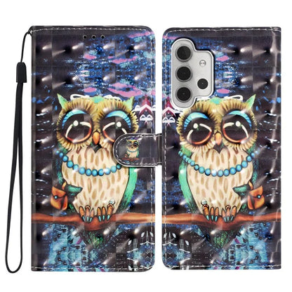 For Samsung Galaxy A13 4G Case 3D Pattern Printing PU Leather Walle Phone Cover with Strap