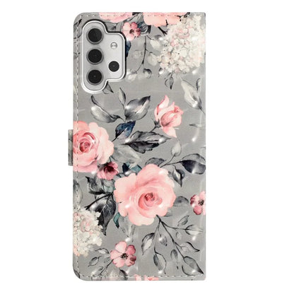 For Samsung Galaxy A13 4G Case 3D Pattern Printing PU Leather Walle Phone Cover with Strap