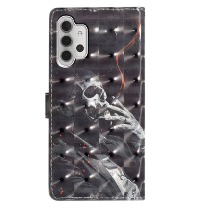 For Samsung Galaxy A13 4G Case 3D Pattern Printing PU Leather Walle Phone Cover with Strap
