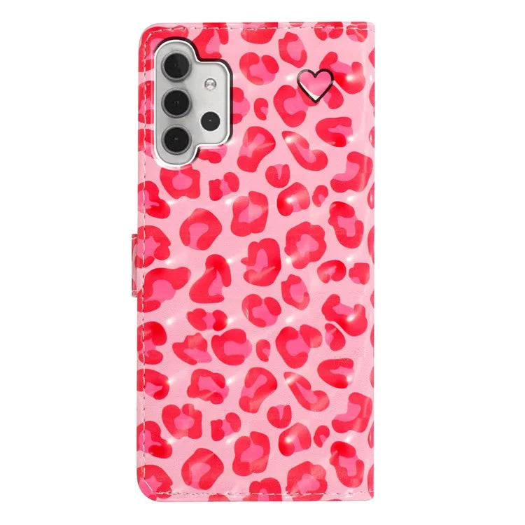 For Samsung Galaxy A32 5G / M32 5G Case PU Leather 3D Pattern Wallet Phone Cover