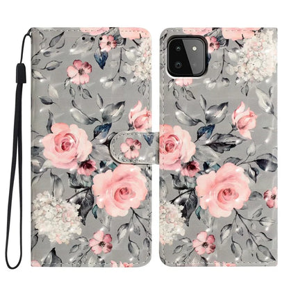For Samsung Galaxy A22 5G (EU Version) Case Wallet PU Leather 3D Pattern Phone Cover