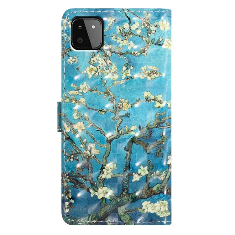 For Samsung Galaxy A22 5G (EU Version) Case Wallet PU Leather 3D Pattern Phone Cover