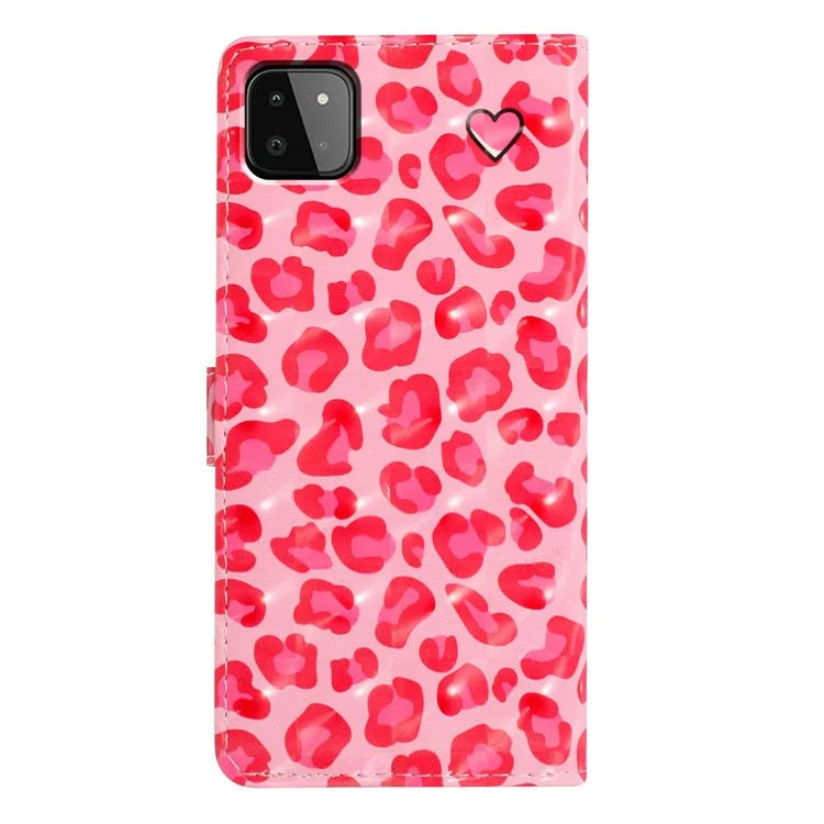 For Samsung Galaxy A22 5G (EU Version) Case Wallet PU Leather 3D Pattern Phone Cover