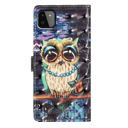 For Samsung Galaxy A22 5G (EU Version) Case Wallet PU Leather 3D Pattern Phone Cover