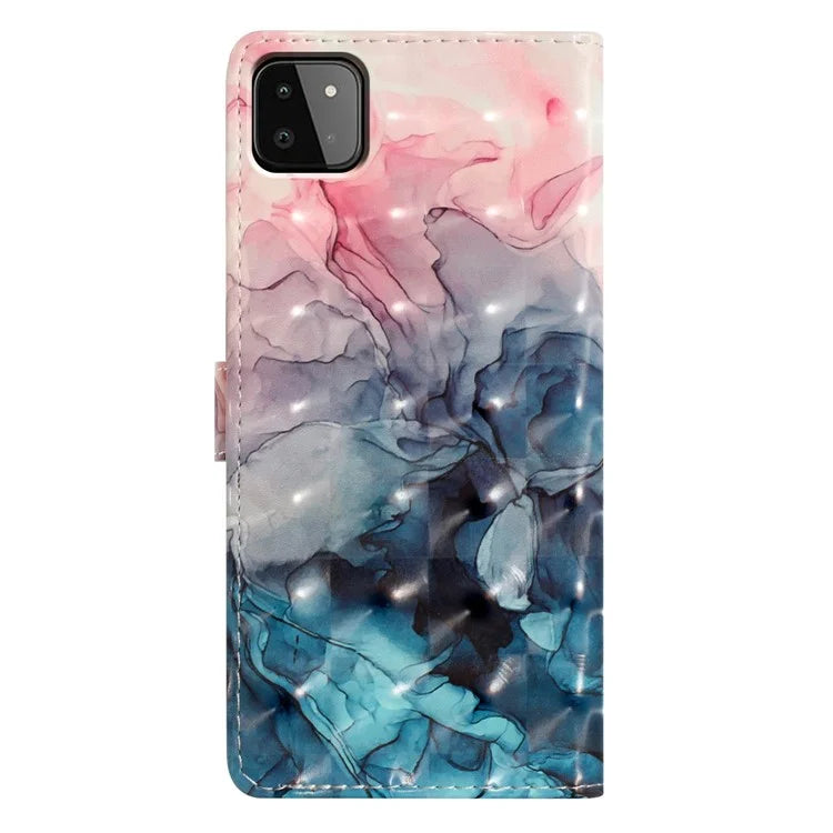 For Samsung Galaxy A22 5G (EU Version) Case Wallet PU Leather 3D Pattern Phone Cover