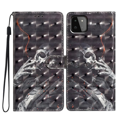 For Samsung Galaxy A22 5G (EU Version) Case Wallet PU Leather 3D Pattern Phone Cover