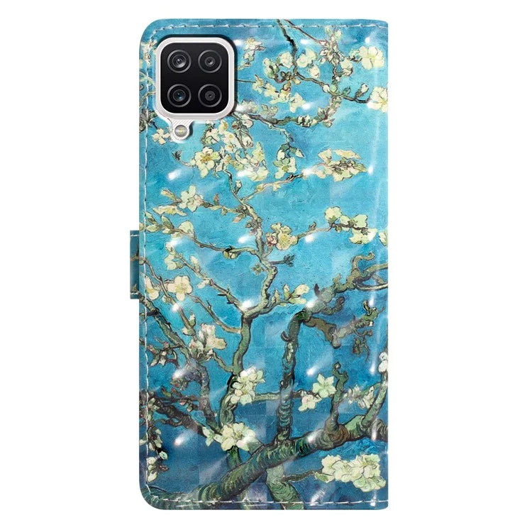 For Samsung Galaxy A22 4G (EU Version) Case Printed 3D Pattern PU Leather Wallet Phone Cover